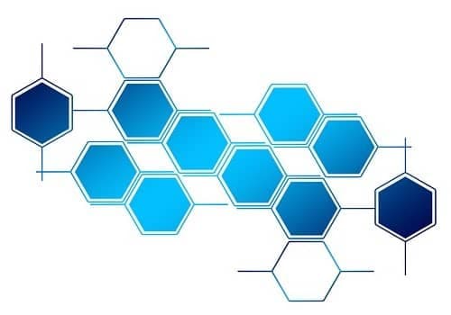 hexagons in a network configuration